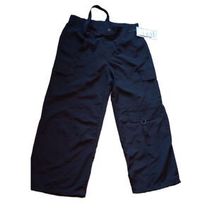 No Boundaries Women's Size Large Black Parachute Pants NWT